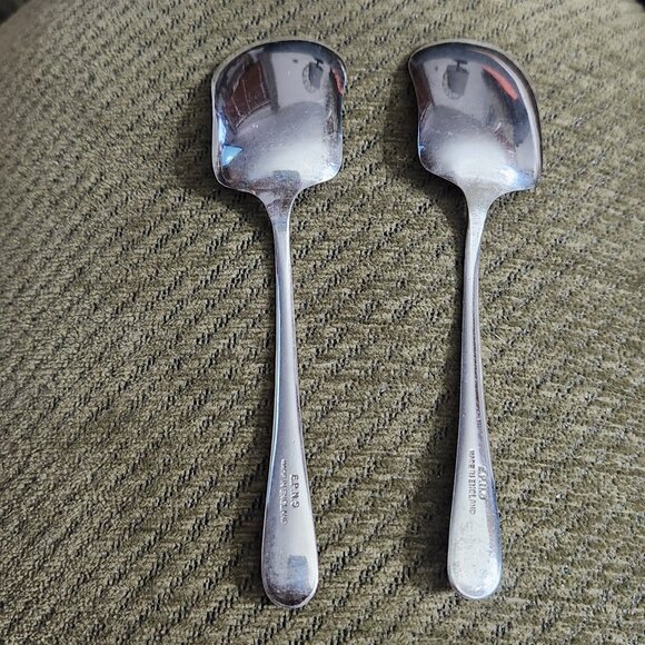 Vintage Silverplate 2-Sugar Spoons EPNS Made in England & 1881 Rogers Bros Knife - Picture 6 of 11